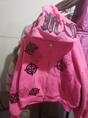 Named Collective Incognito Zip Pink Hoodie